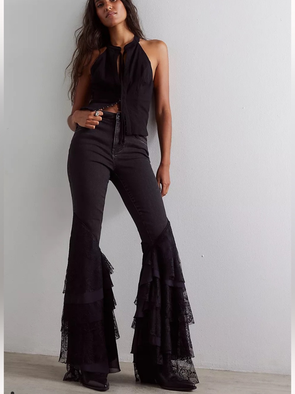 Free People We The Free Mystique Lace Jeans